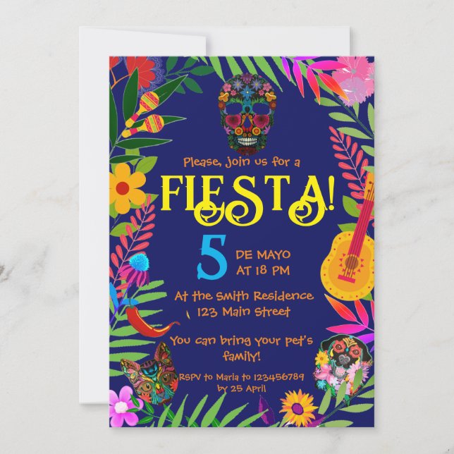 "Fiesta!" 5 de Mayo invitation (Front)