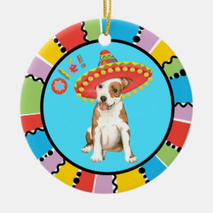 Fiesta Am Staff Ceramic Ornament