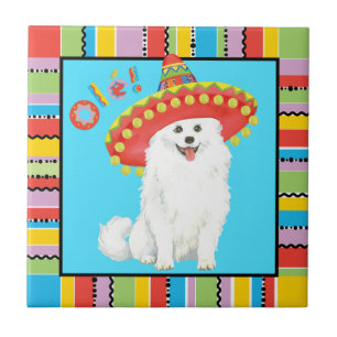 Fiesta American Eskimo Dog Ceramic Tile