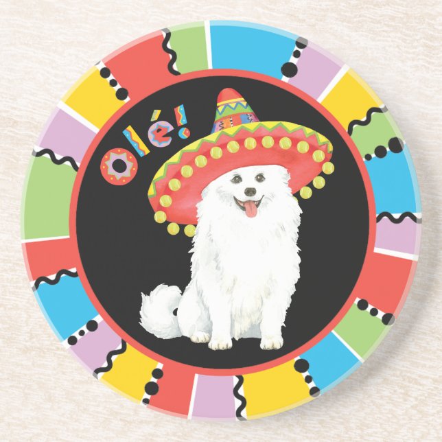 Fiesta American Eskimo Dog Coaster (Front)