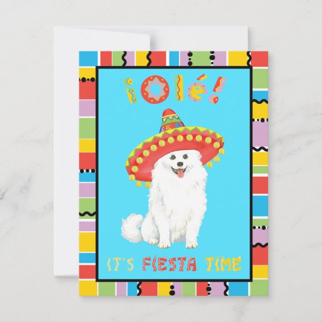 Fiesta American Eskimo Dog Invitation (Front)