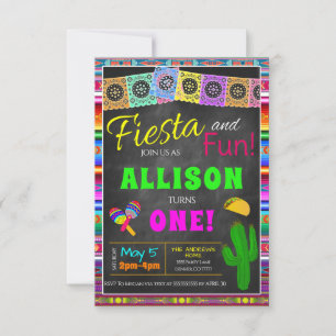 Fiesta and Fun First Birthday Invitation