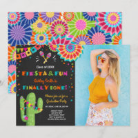Fiesta and Fun Graduation Invitation party Mexican