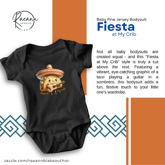 Fiesta at My Crib Baby Fine Jersey Bodysuit (Creator Uploaded)