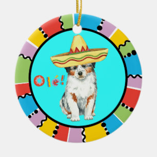 Fiesta Aussie Ceramic Ornament