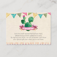 Fiesta Baby Shower Book Request Enclosure Card