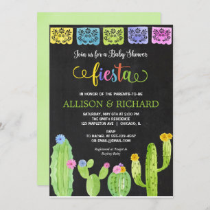 Fiesta baby shower couples invitation