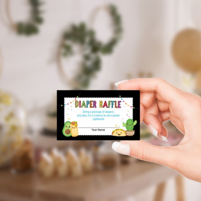 Fiesta Baby Shower Diaper Raffle Card (Creator Uploaded)