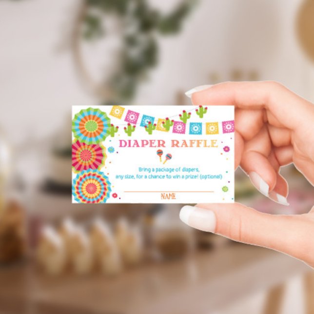 Fiesta Baby Shower Diaper Raffle Card (Creator Uploaded)
