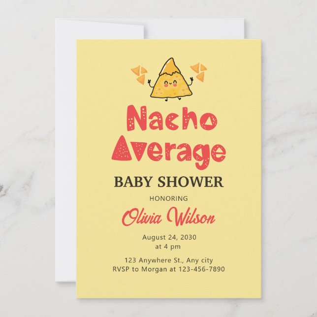 Fiesta Baby Shower Invitation Nacho Average Shower (Front)