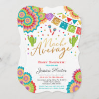 Fiesta Baby Shower Invitation Nacho Average Shower