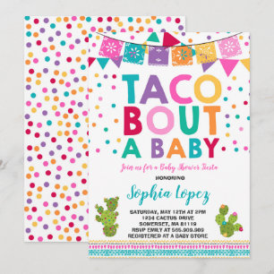 Fiesta Baby Shower Invitation Taco Bout A Baby