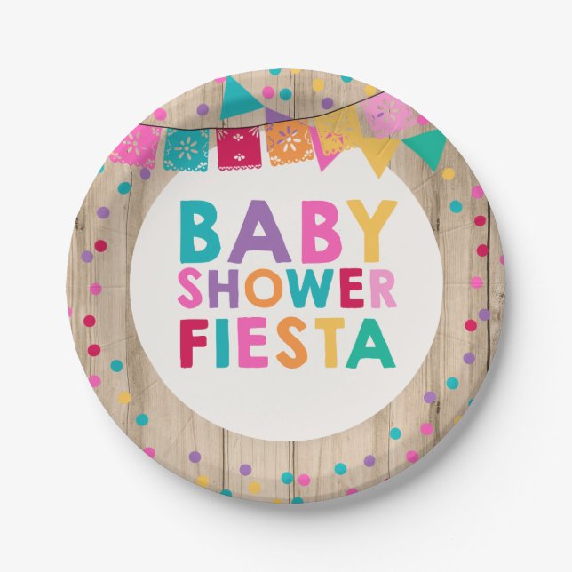 Fiesta Baby Shower Paper Plate Mexican Baby Shower (Front)