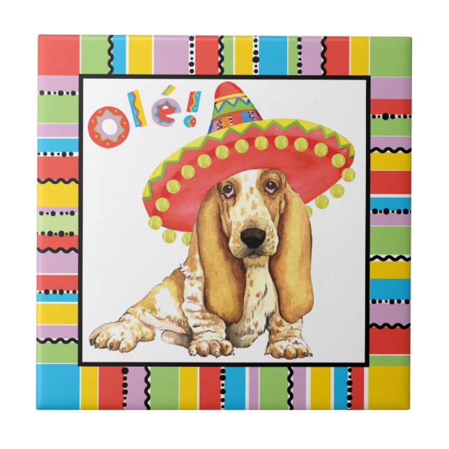 Fiesta Basset Ceramic Tile (Front)