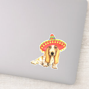 Fiesta Basset Hound Vinyl Sticker