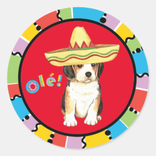 Fiesta Beagle Classic Round Sticker