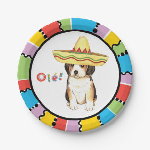 Fiesta Beagle Paper Plate