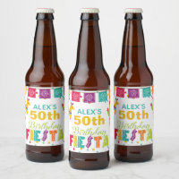 Fiesta Beer Label White - Customise Name/Year