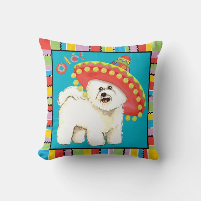Fiesta Bichon Cushion (Front)