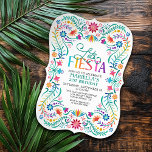 Fiesta Birthday Invitation<br><div class="desc">Mariachi, margaritas, and memories! Fire up the fiesta with this mexican folk art fiesta design. The colourful text and the artwork (hand-drawn by Lively Scribe herself) give this design a whimsical yet elegant vibe. Perfect for the latinx in your life. Or a party that's just conveniently close to Cinco de...</div>