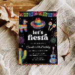 Fiesta Birthday Invitation<br><div class="desc">Fiesta Birthday Invitation - Watercolor design featuring a sombrero,  piñata,  maracas,  cactus,  and other fiesta elements</div>
