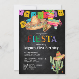 Fiesta Birthday invitation
