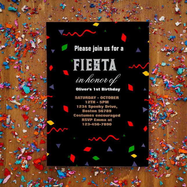 Fiesta Birthday Invitation Chalkboard Mexican (Creator Uploaded)