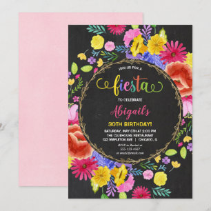 Fiesta birthday invitation for adult