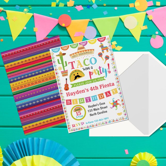 Fiesta Birthday Invitation, Mexican Fiesta Party Invitation (Creator Uploaded)