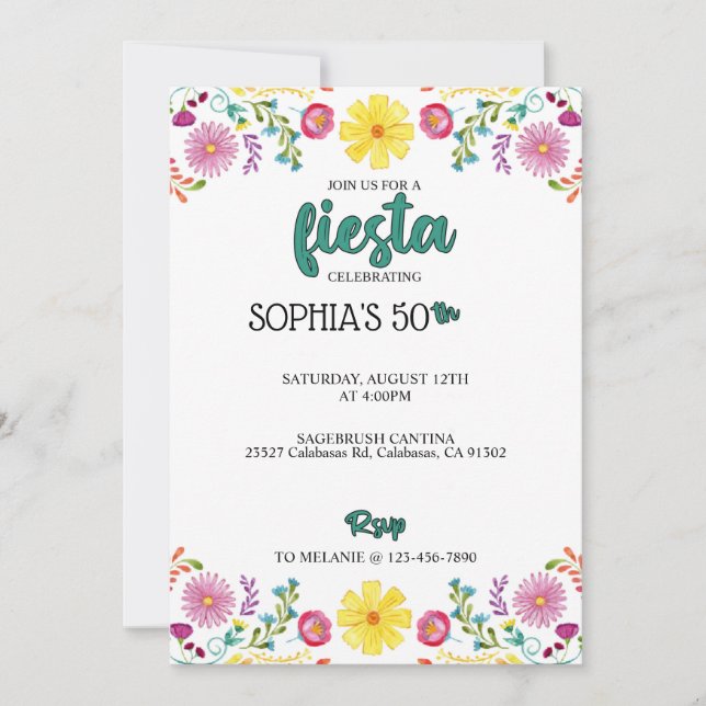 Fiesta, Birthday, mexican theme Save The Date (Front)