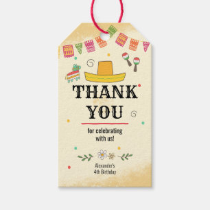 Fiesta Birthday Party Gift Tags