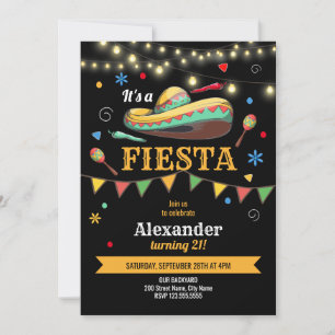 Fiesta Birthday Party Invitation