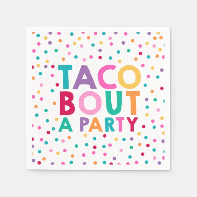 Fiesta Birthday Party Napkin Taco Bout A Party (Front)