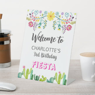 Fiesta Birthday, Pedestal Welcome Sign