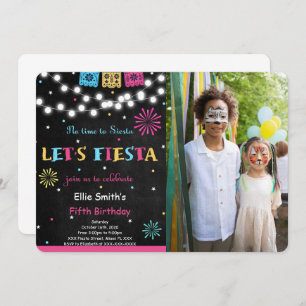 Fiesta Birthday Photo Invitation