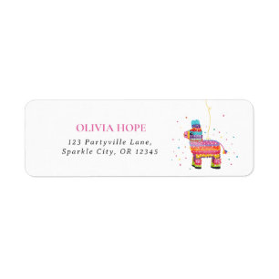Fiesta Birthday Return Address Label