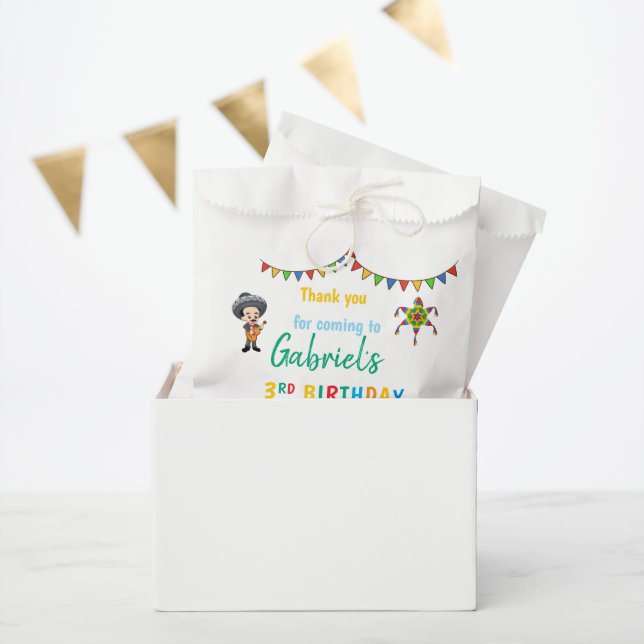 Fiesta birthday thank you party favour bag (Party)