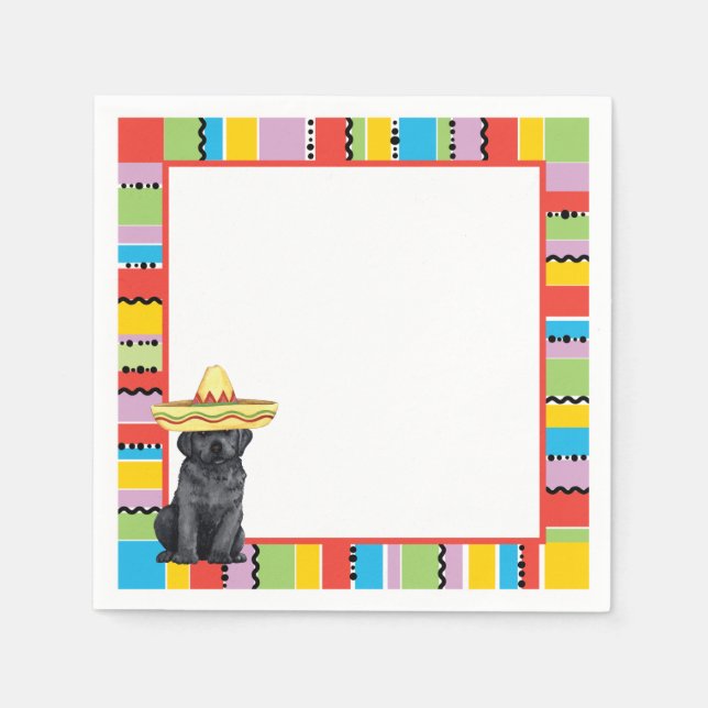 Fiesta Black Lab Napkin (Front)