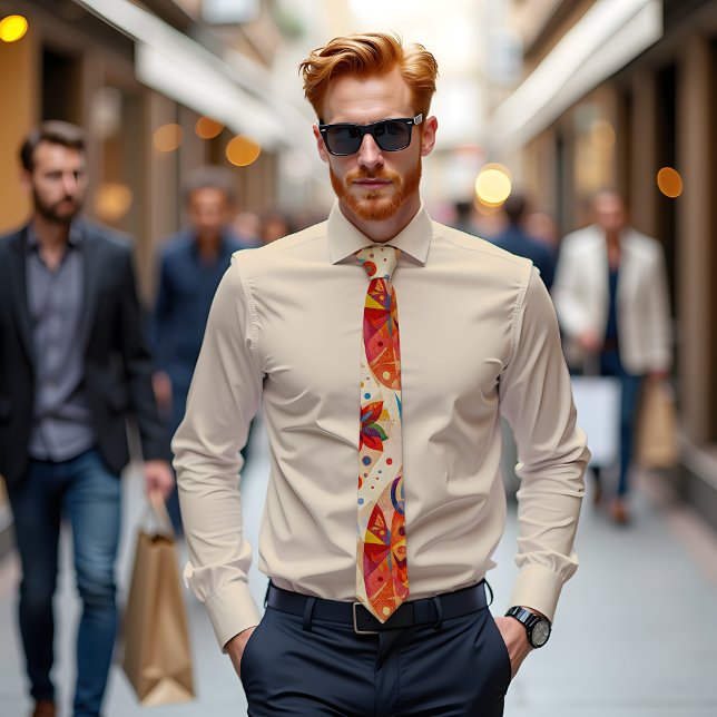 Fiesta Bloom Abstract Art Tie (Creator Uploaded)