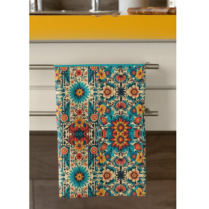 Fiesta Blooms, customisable Tea Towel