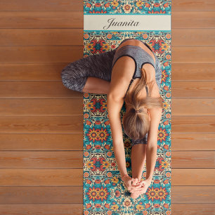 Fiesta Blooms, customisable Yoga Mat