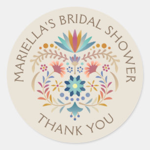 Fiesta Boho Birthday Shower Wedding Classic Round Sticker