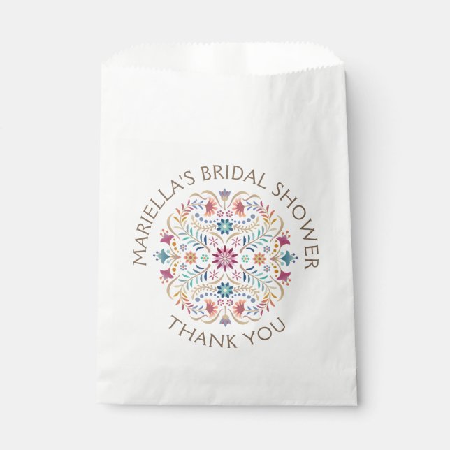 Fiesta Boho Birthday Shower Wedding Favour Bag (Front)