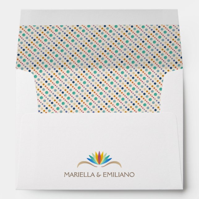Fiesta Boho Dots Wedding Envelope (Back (Bottom))