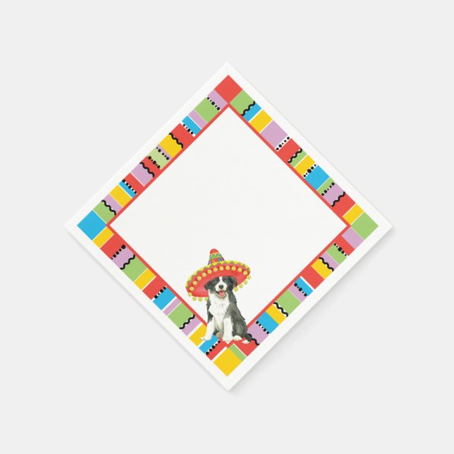 Fiesta Border Collie Napkin (Corner)