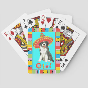 Fiesta Border Collie Playing Cards