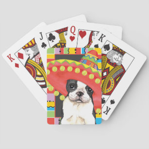 Fiesta Boston Terrier Playing Cards