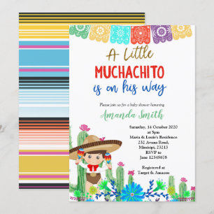 Fiesta Boy Baby Shower Invitation Boy