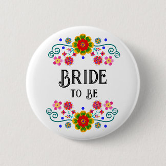 Fiesta Bridal Party Button