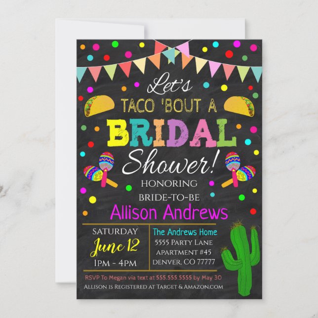 Fiesta Bridal Shower Invitation (Front)